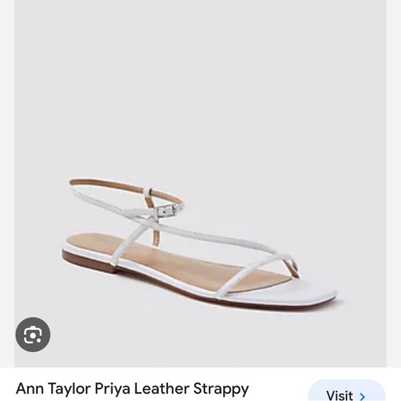 NWT Ann Taylor White Prius Sandals - Picture 1 of 3